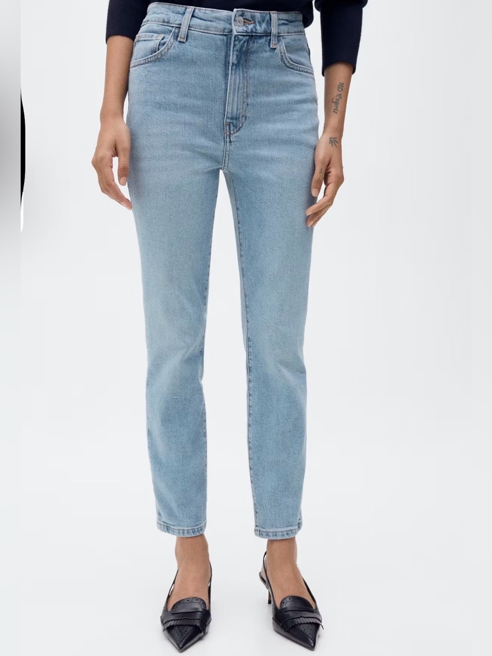 Mango Claudia Slim-Fit Cropped Jeans (size 6)